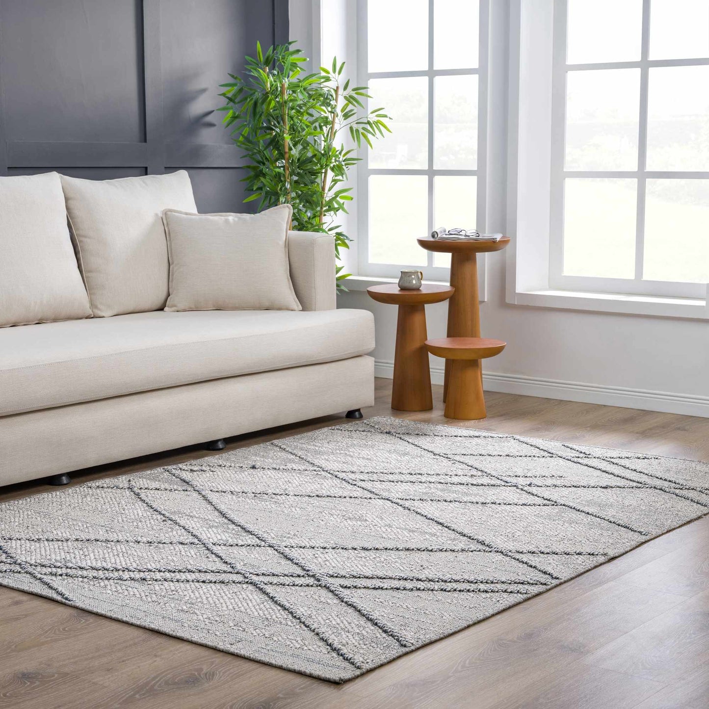 Baqer Taupe & Gray Textured Performance Rug - Clearance