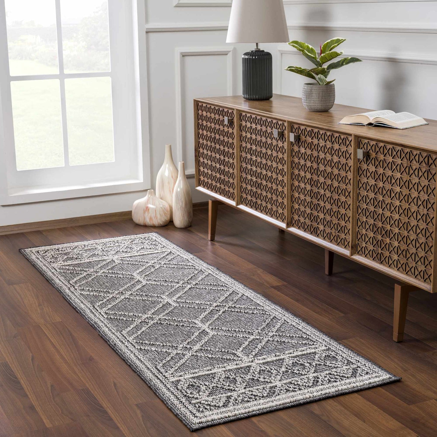 Diah Black & Bone Area Rug - Clearance