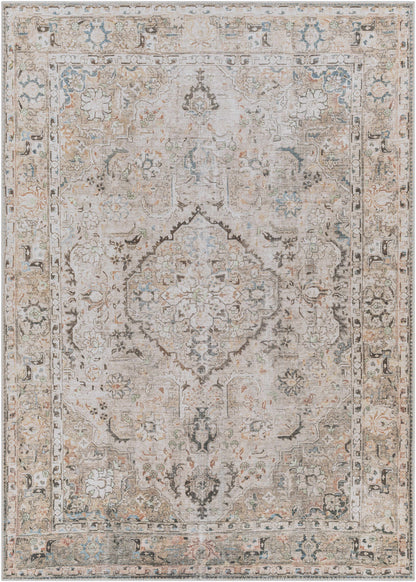 Brown Standon Vintage Washable Area Rug