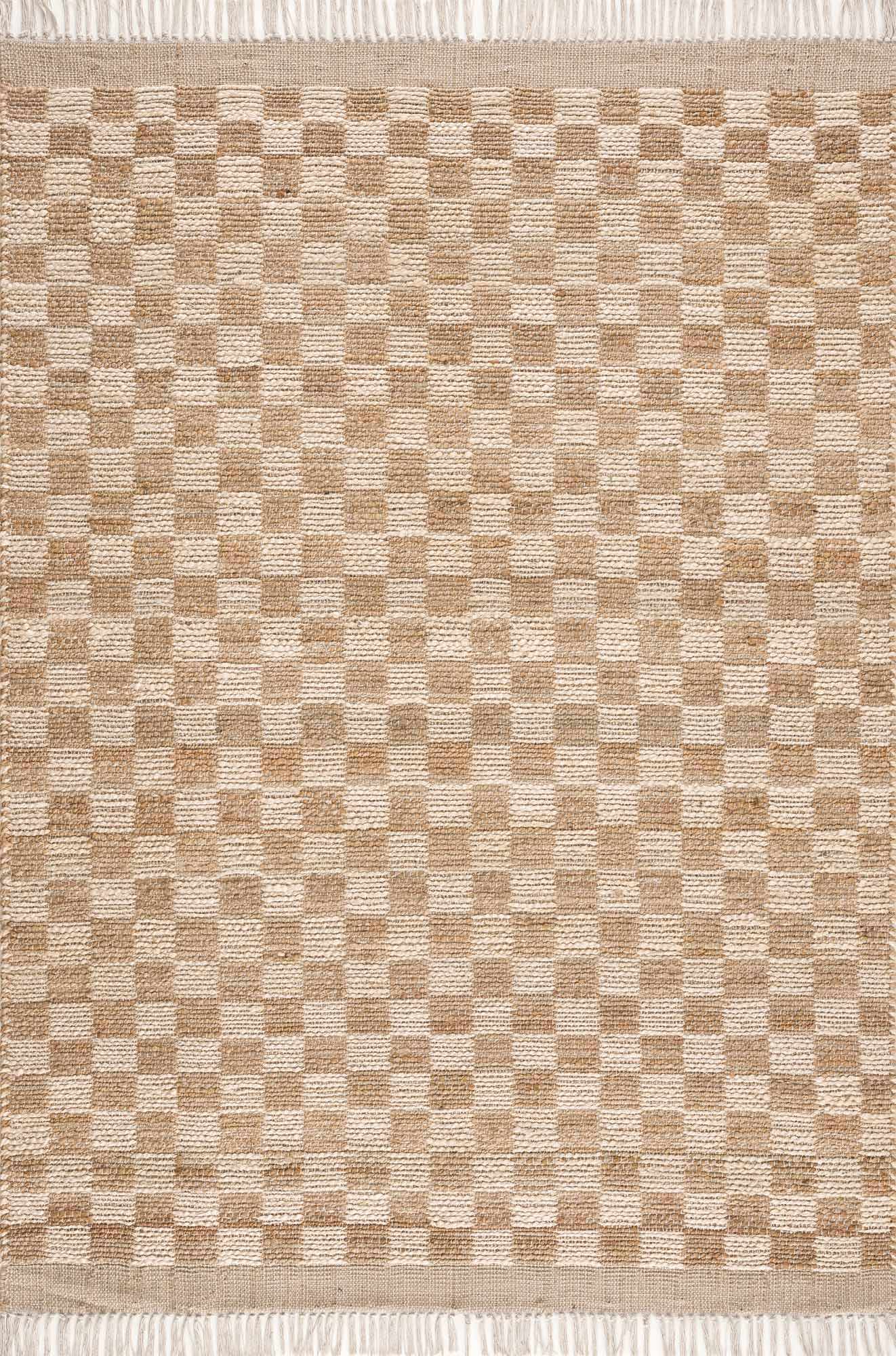 Ionut Checkered Jute Rug