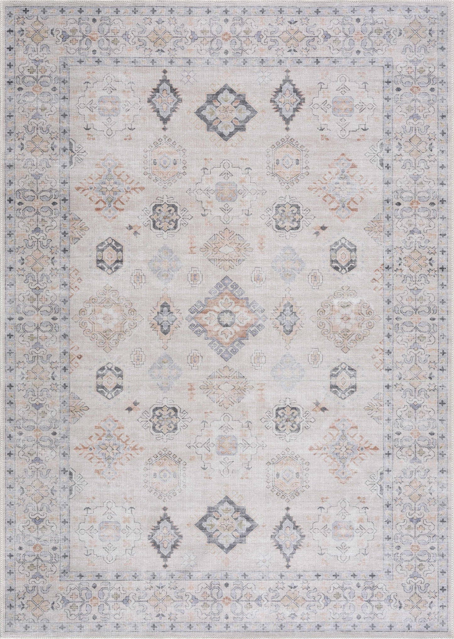 Beige Beckett Vintage Washable Area Rug - Clearance