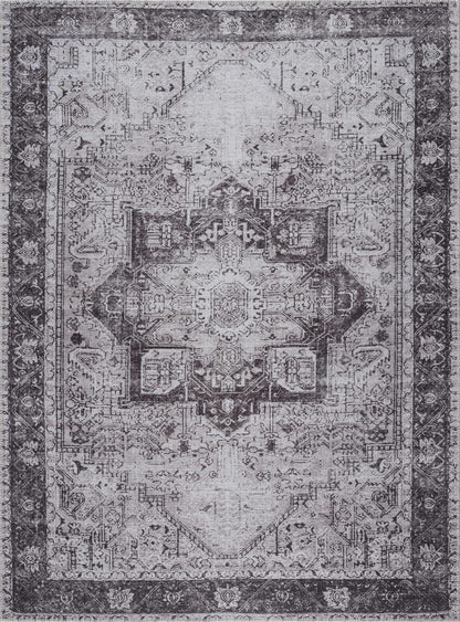 Rosman Gray Washable Rug - Clearance