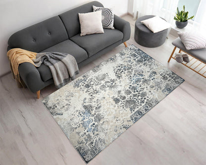 ROY's Home Two Level Design Area Rugs, Modern Pattern - Premium Rugs for Living Room, Bedroom, Home Dining, Shiny Multicolor Yarn