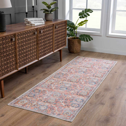 Urpi Rose & Blue Washable Area Rug - Clearance