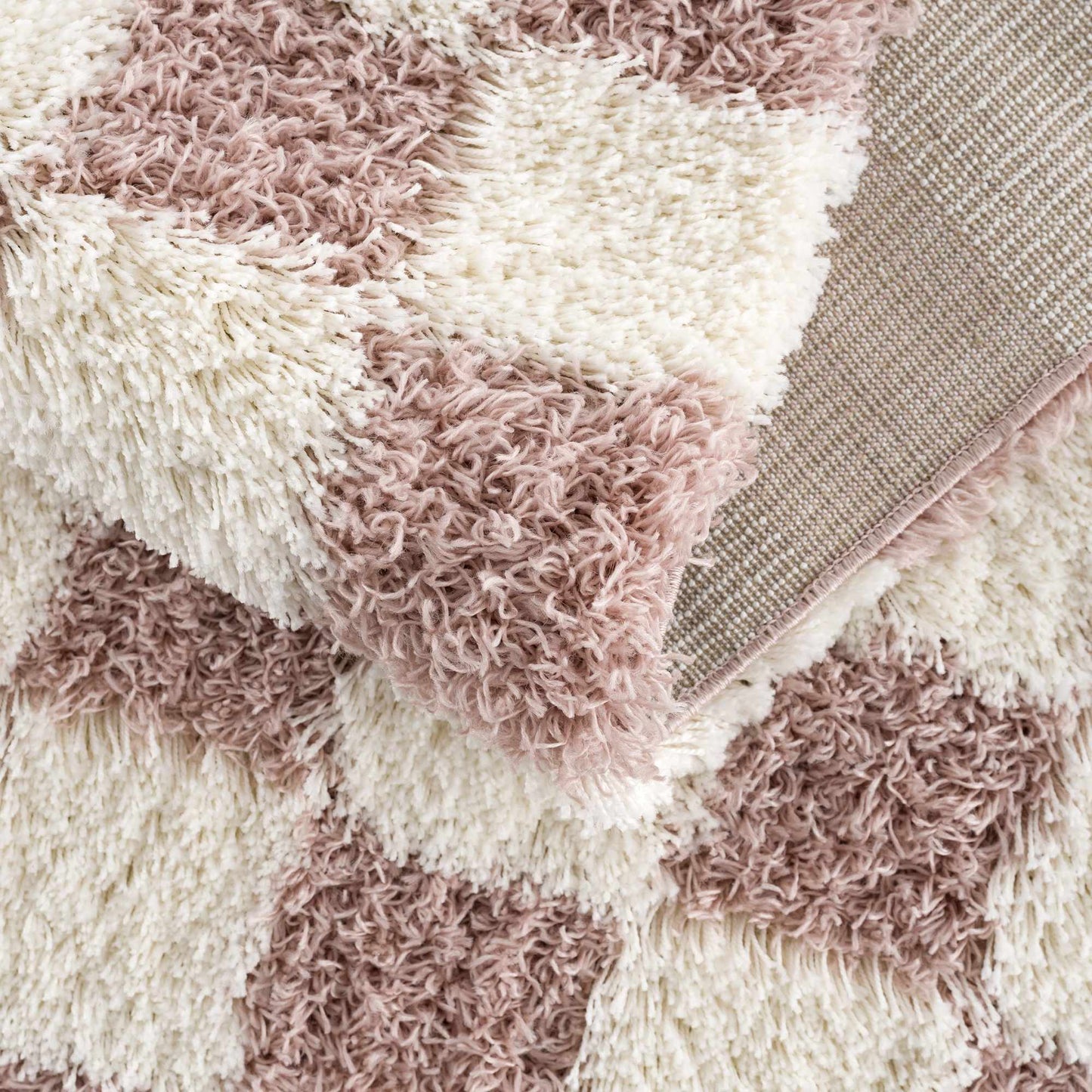 Atira Pink Checkered Area Rug