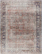 Rust Anahawan Distressed Washable Area Rug - Clearance