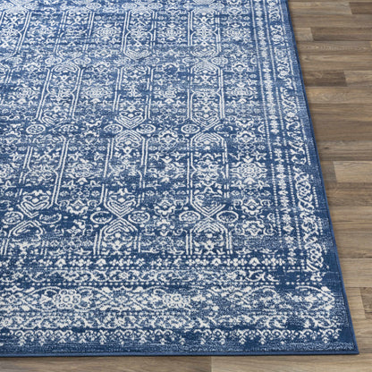 Michie Dark Blue Area Rug - Clearance