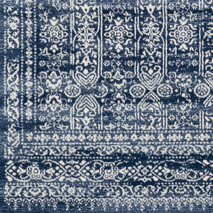 Michie Dark Blue Area Rug - Clearance