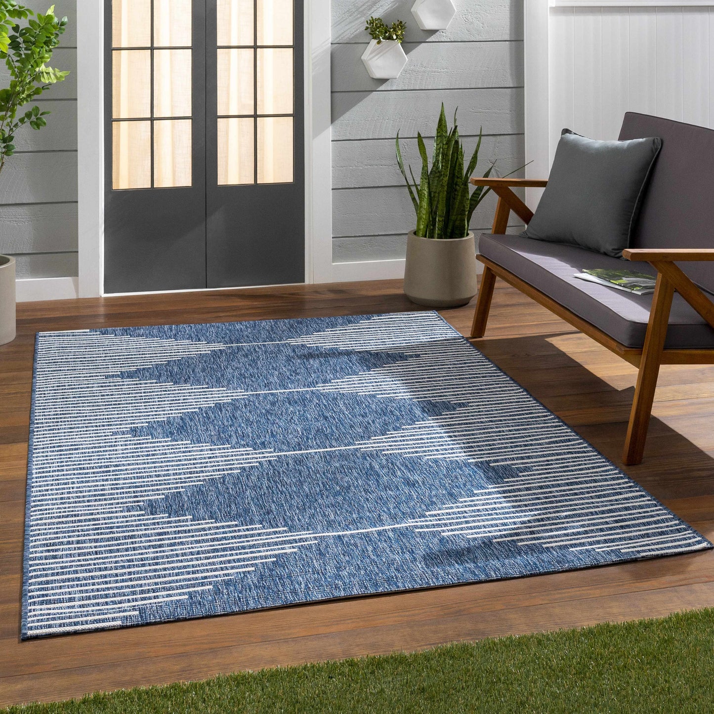 Stephan Navy Outdoor Rug