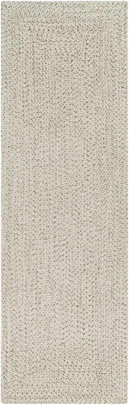 Beige Braided Faux Jute Rug