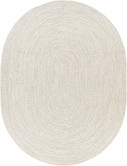 Beige Braided Faux Jute Rug