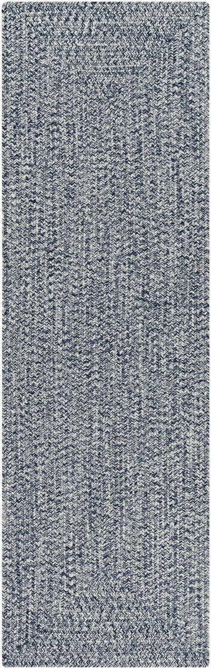 Blue Braided Faux Jute Rug