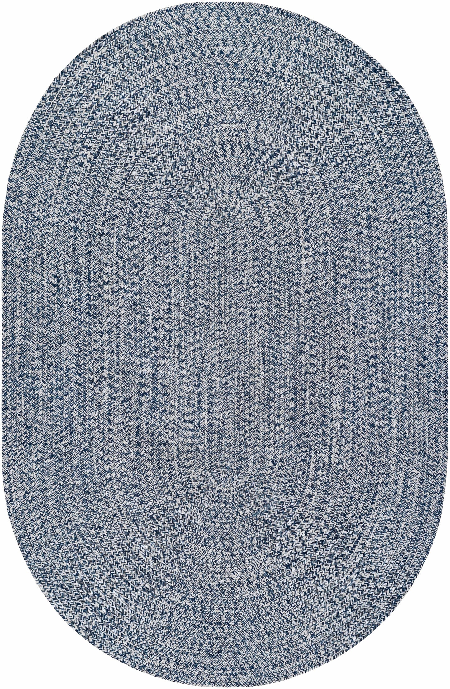 Blue Braided Faux Jute Rug