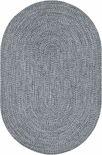 Blue Braided Faux Jute Rug