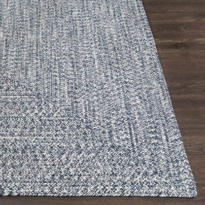 Blue Braided Faux Jute Rug