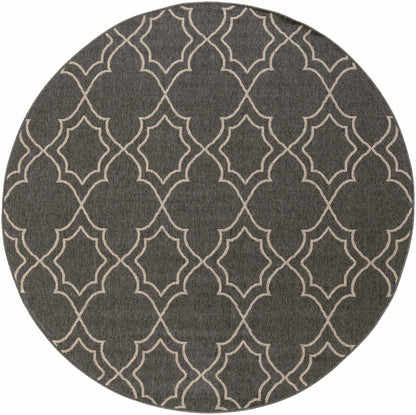 Unique Black Lattice Trellis Outdoor Rug