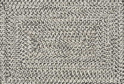 Cream Charcoal Braided Faux Jute Rug