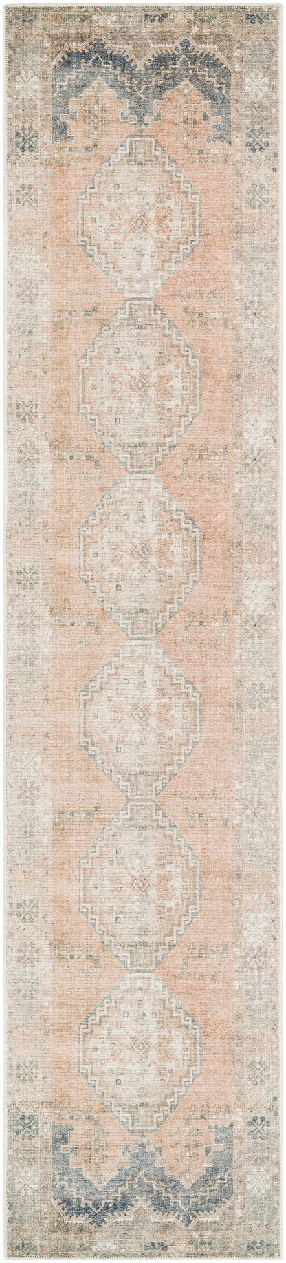 Carrabelle Peach Washable Area Rug - Clearance