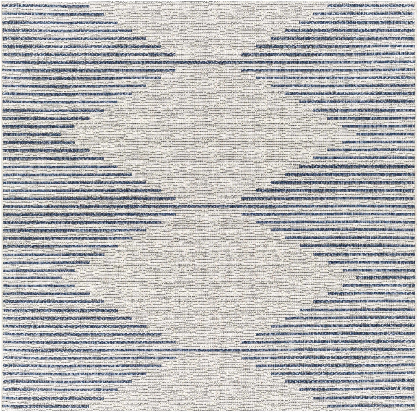 Stephan Blue & Cream Outdoor Rug