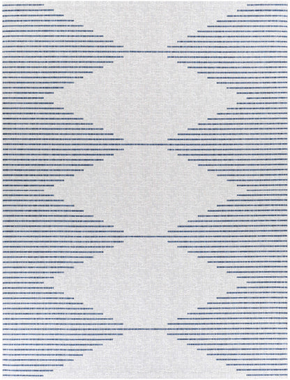 Stephan Blue & Cream Outdoor Rug