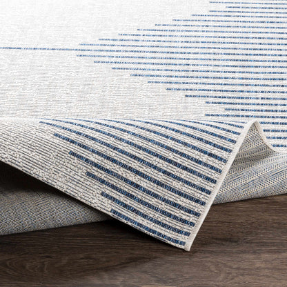 Stephan Blue & Cream Outdoor Rug