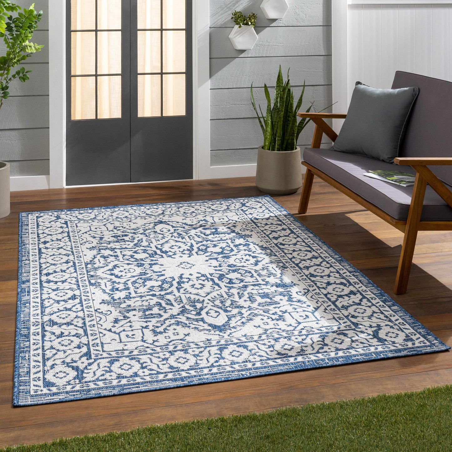 Etoile Navy Blue Performance Rug