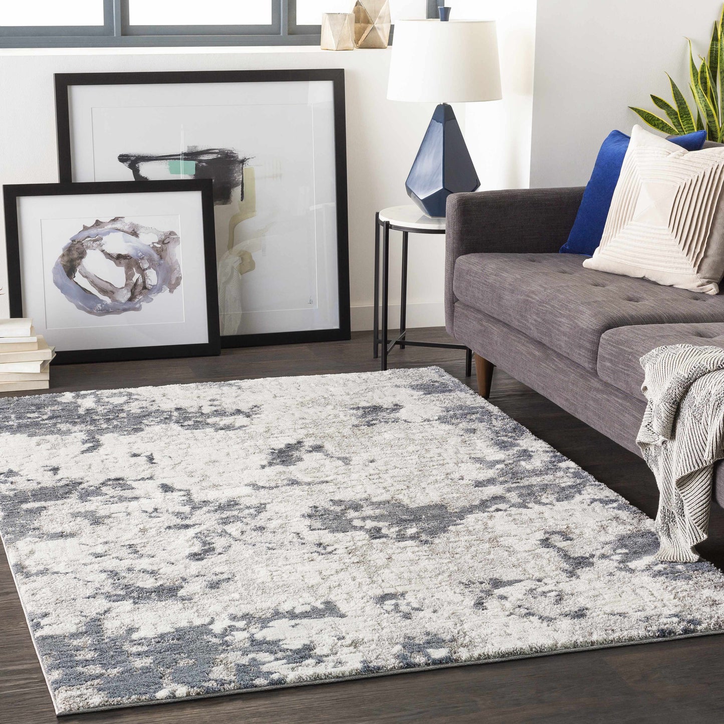 Fencedenim Plush Abstract Rug