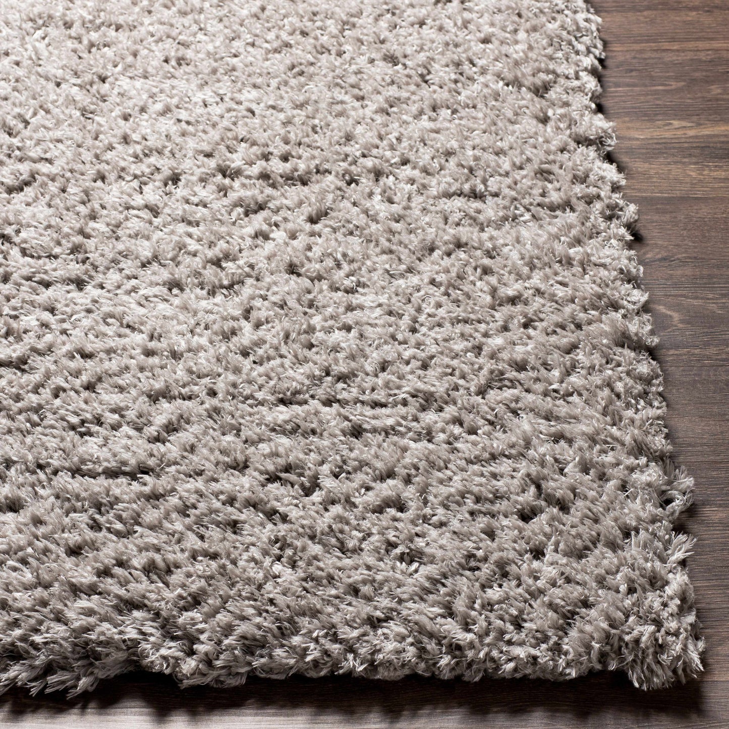 Siari Solid Medium Gray Shag Rug