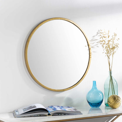 Guinda Round Gold Framed Wall Mirror