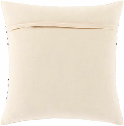 Listie Beige Navy Striped Accent Pillow