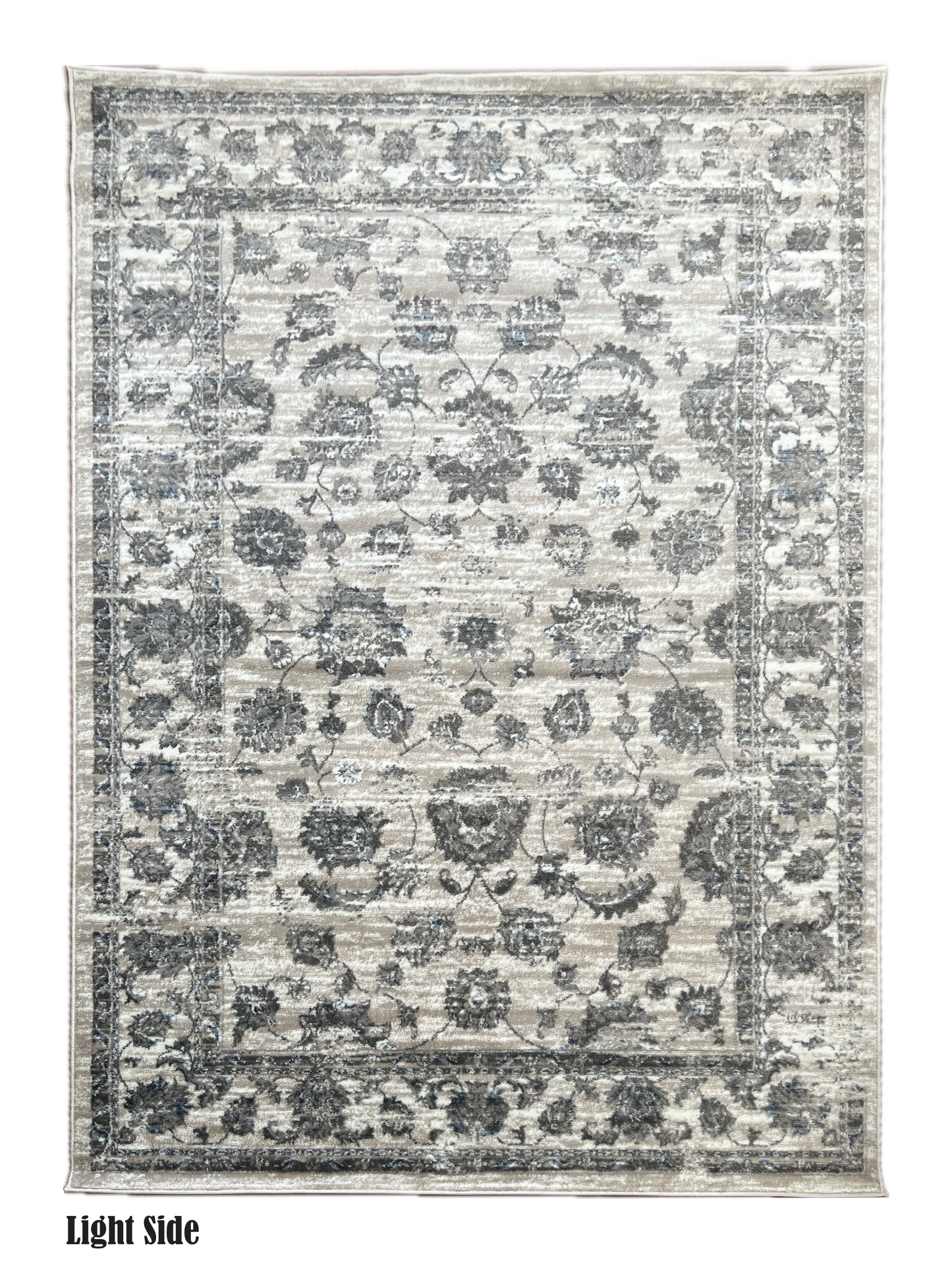 ROY's Home One Level Design Area Rugs, Classic Pattern - Shiny Ivory,Grey,Tan Yarn