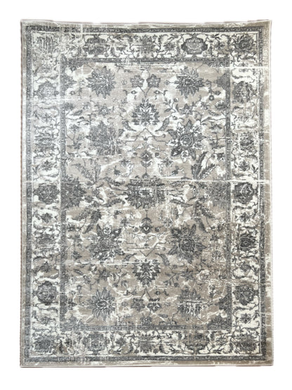 ROY's Home One Level Design Area Rugs, Classic Pattern - Shiny Ivory,Grey,Beige,Tan Yarn