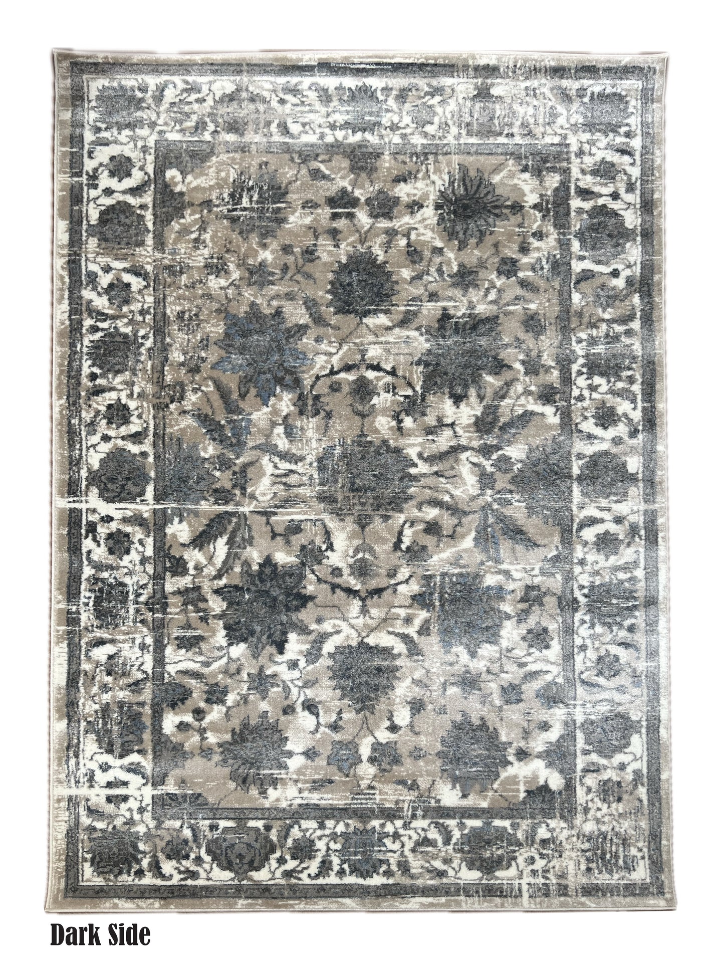 ROY's Home One Level Area Rugs, Classic Pattern - Shiny Ivory,Grey,Beige,Navy Yarn