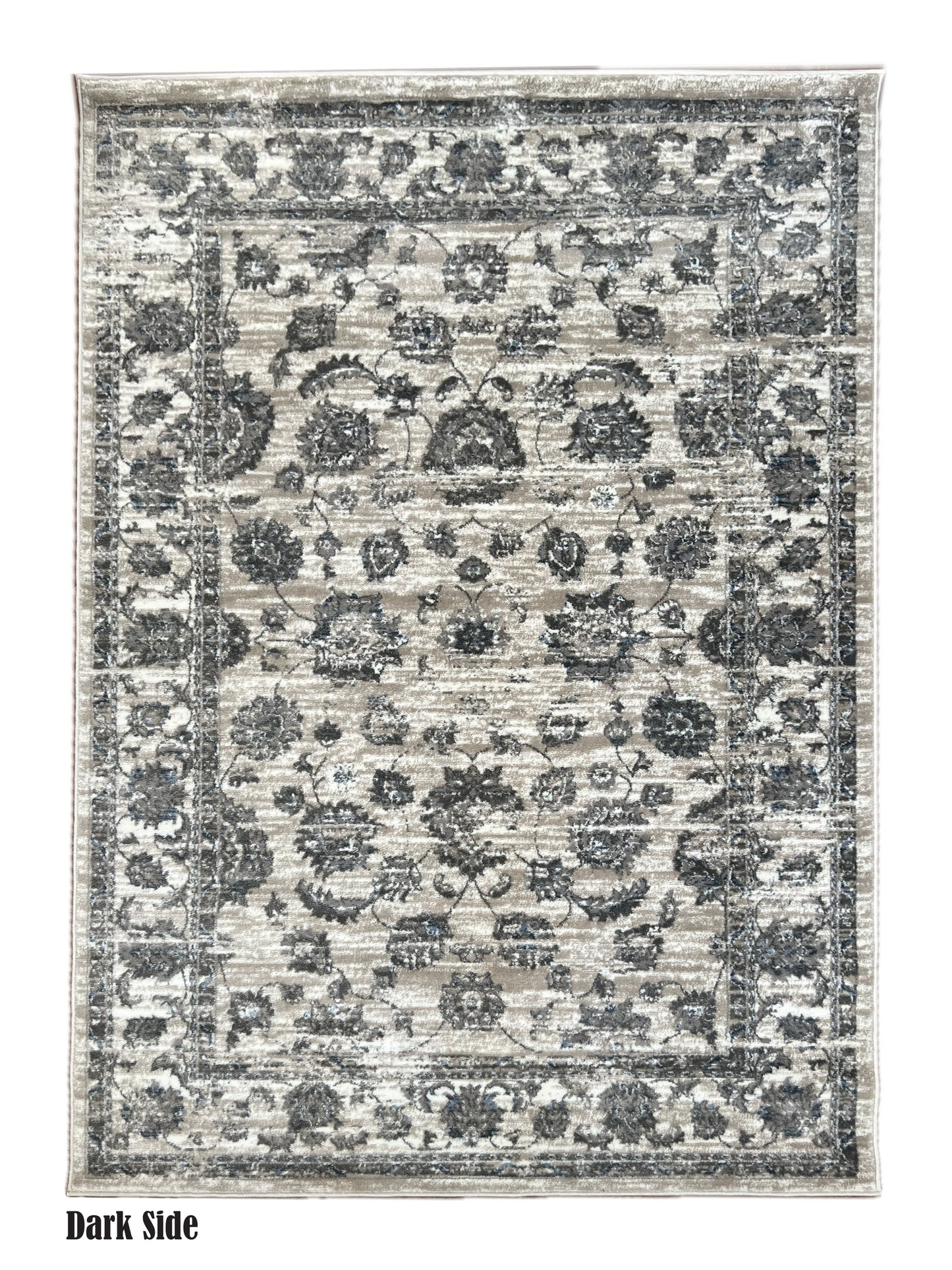 ROY's Home One Level Design Area Rugs, Classic Pattern - Shiny Ivory,Grey,Tan Yarn