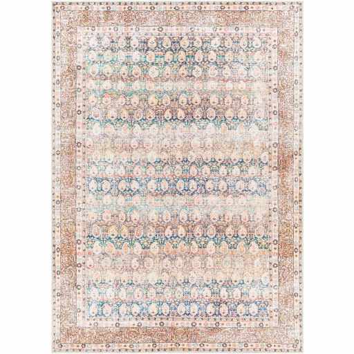 Rust Maligaya Distressed Washable Area Rug - Clearance