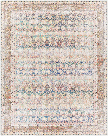 Rust Maligaya Distressed Washable Area Rug - Clearance