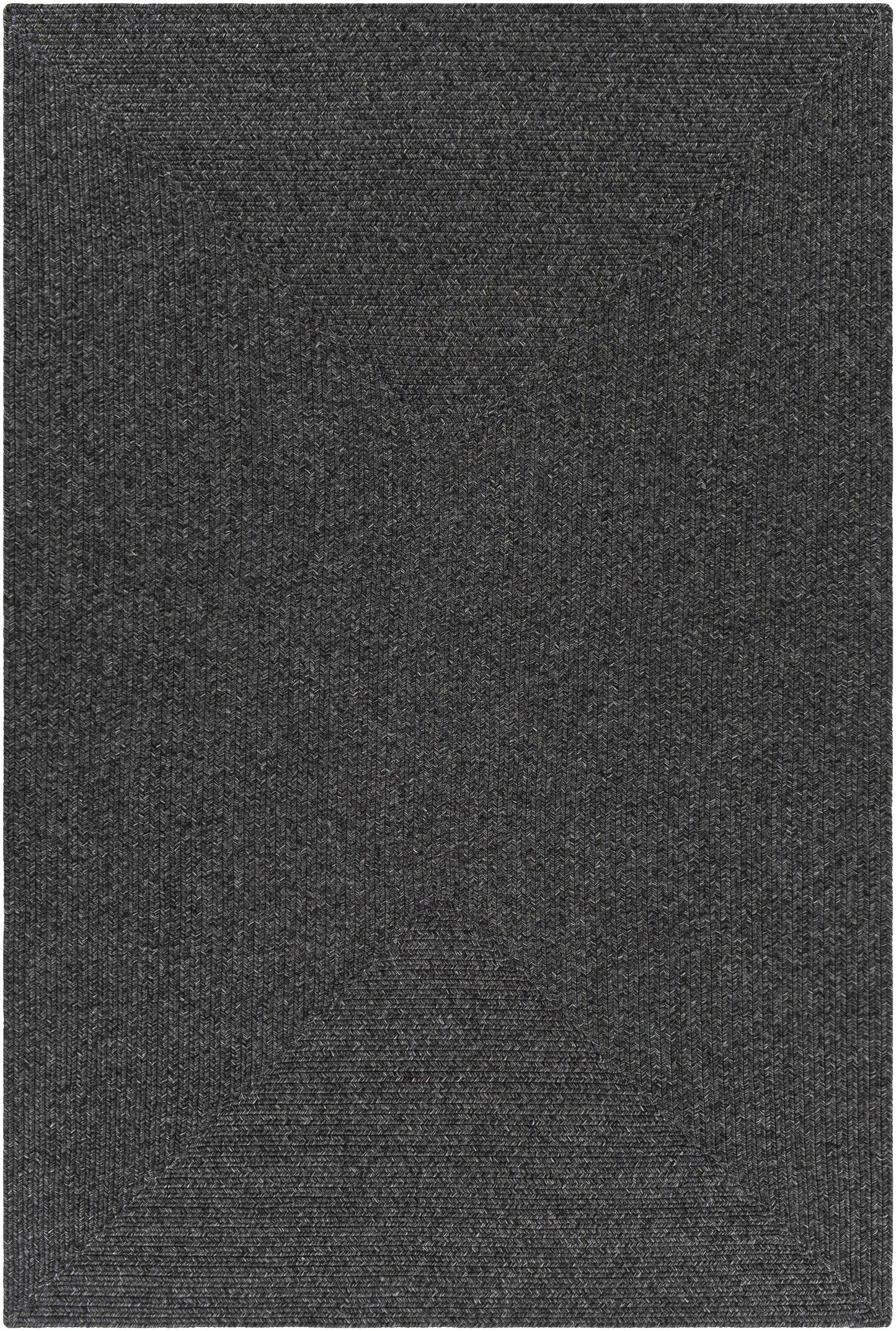 Black Braided Faux Jute Rug