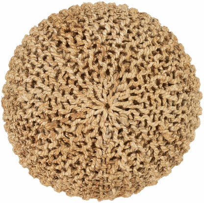 Merrittstown Knitted Jute Pouf