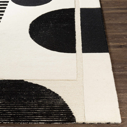 Brooklyn Black&White Modern Wool Rug