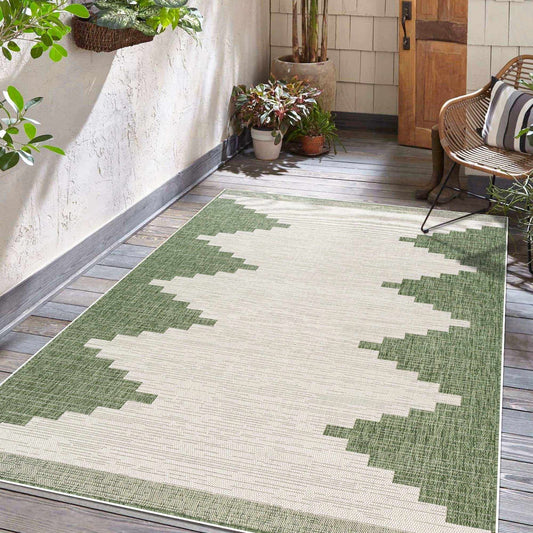 Djugun Green Outdoor Rug