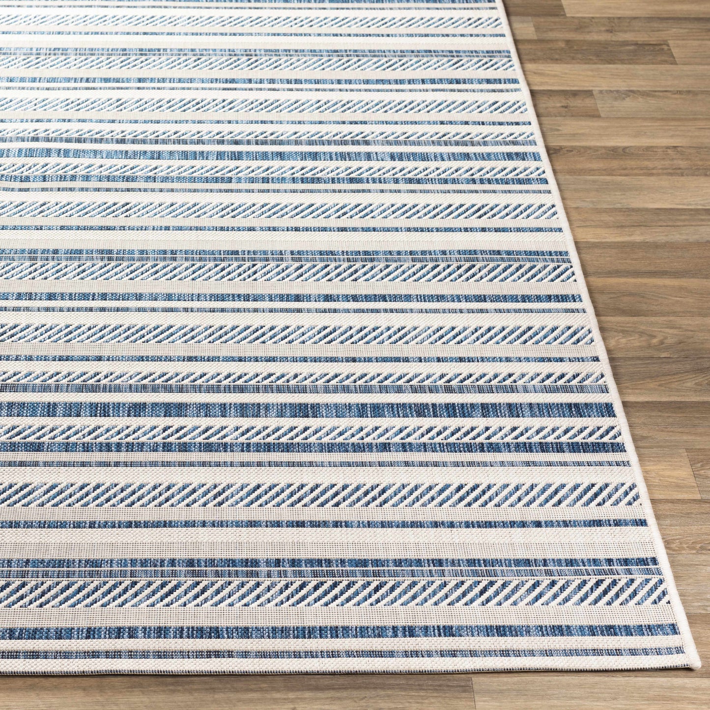 Olin White&Blue Performance Rug