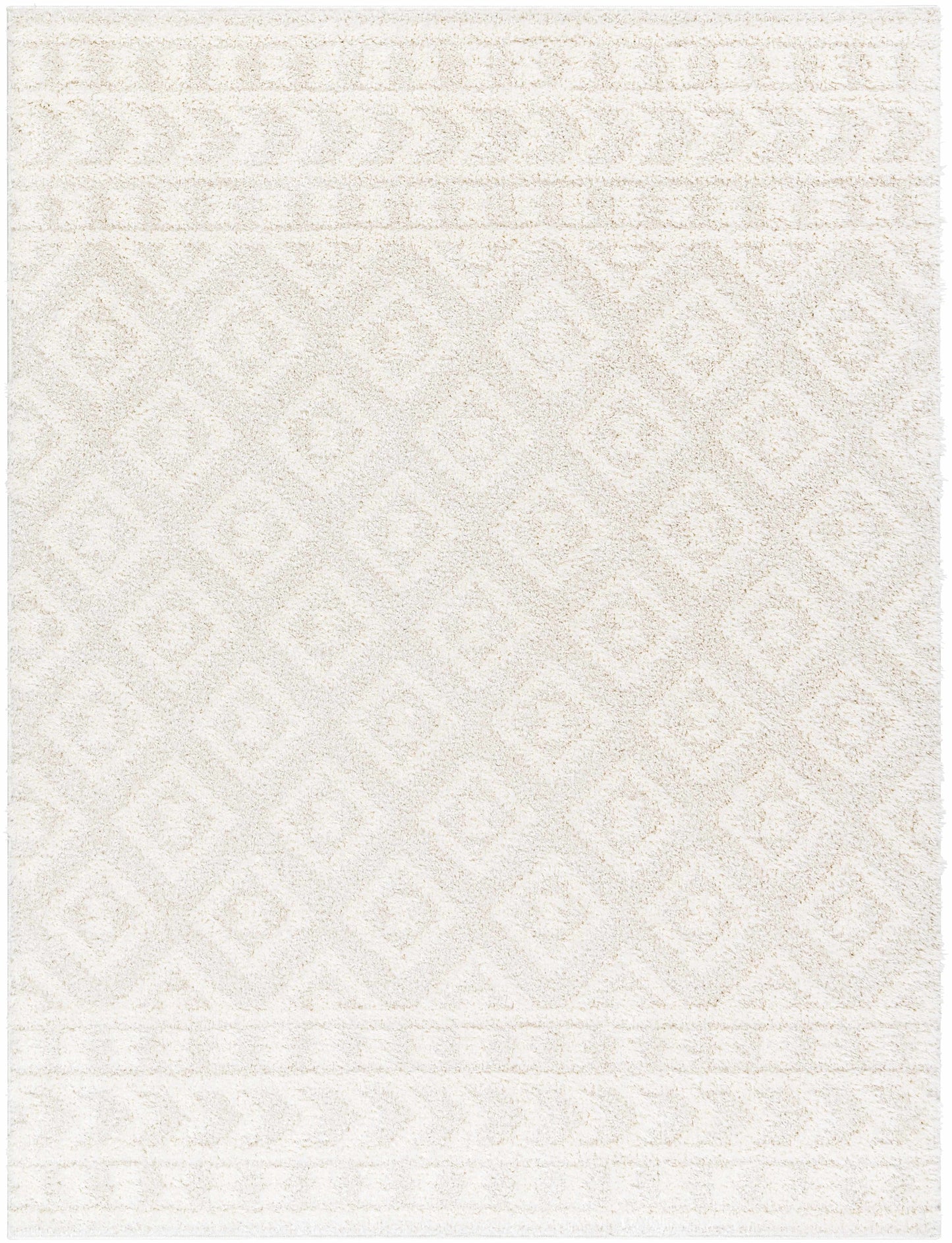 Eivin Cream Diamonds Plush Rug