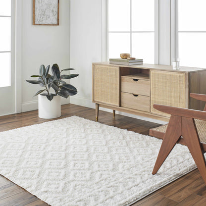 Eivin Cream Diamonds Plush Rug