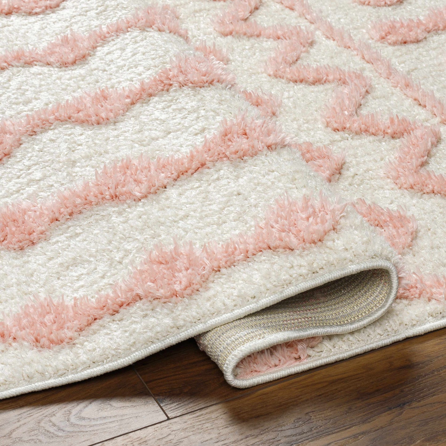 Darva Pink Plush Area Carpet