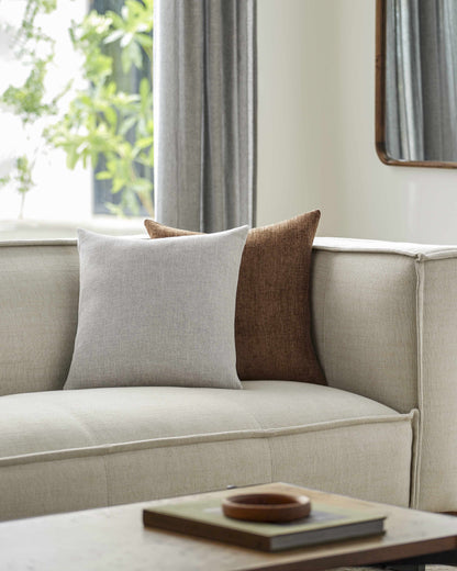 Reijo Neutral Linen Look Accent Pillow