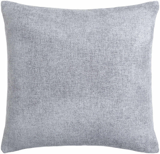 Almohada decorativa con apariencia de lino en gris y azul Reijo