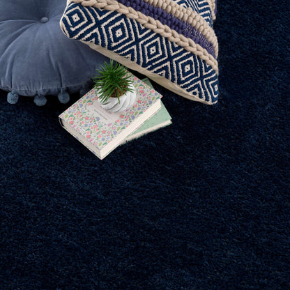 Alfombra de felpa Heavenly Solid Navy - Liquidación