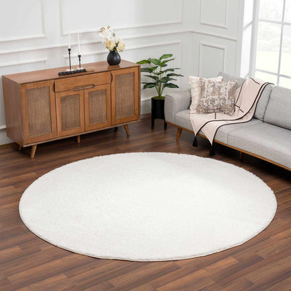 Heavenly Solid Cream Plush Rug