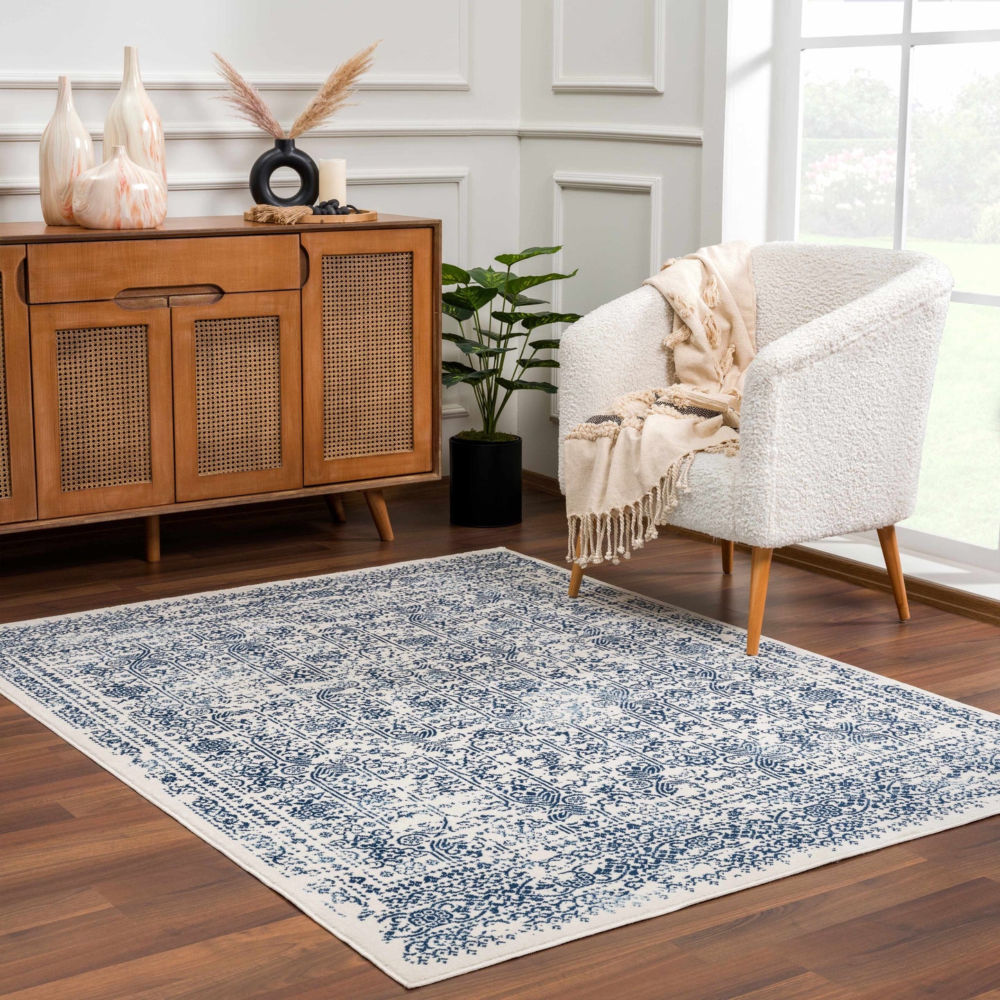 Michie Blue Area Rug - Clearance