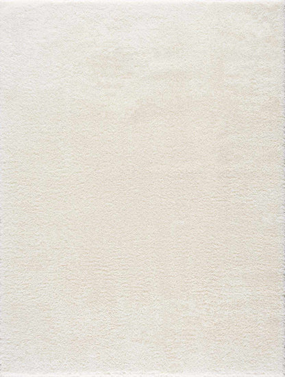 Heavenly Solid Cream Plush Rug